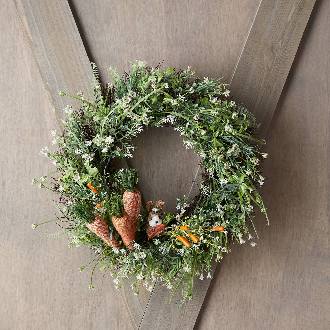 Easter Carrot Greenery Wreath